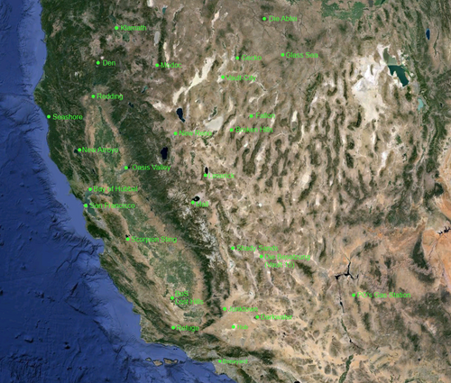 Die Karte der Spielwelt